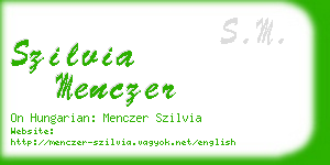 szilvia menczer business card